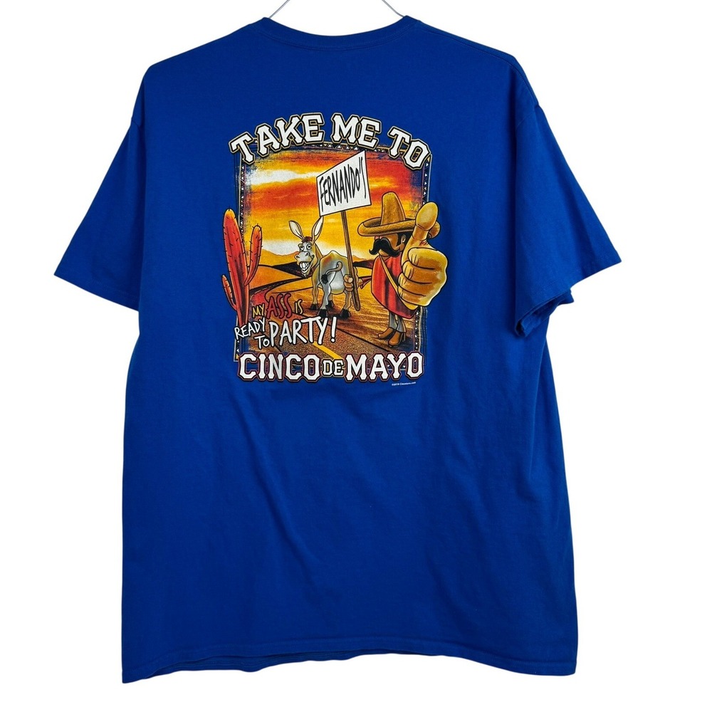 Cinco De Mayo Novelty Funny Graphic Cotton T-Shirt Fernando's‎ Size L/XL